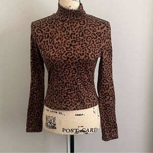 Shein long sleeve animal print top size M